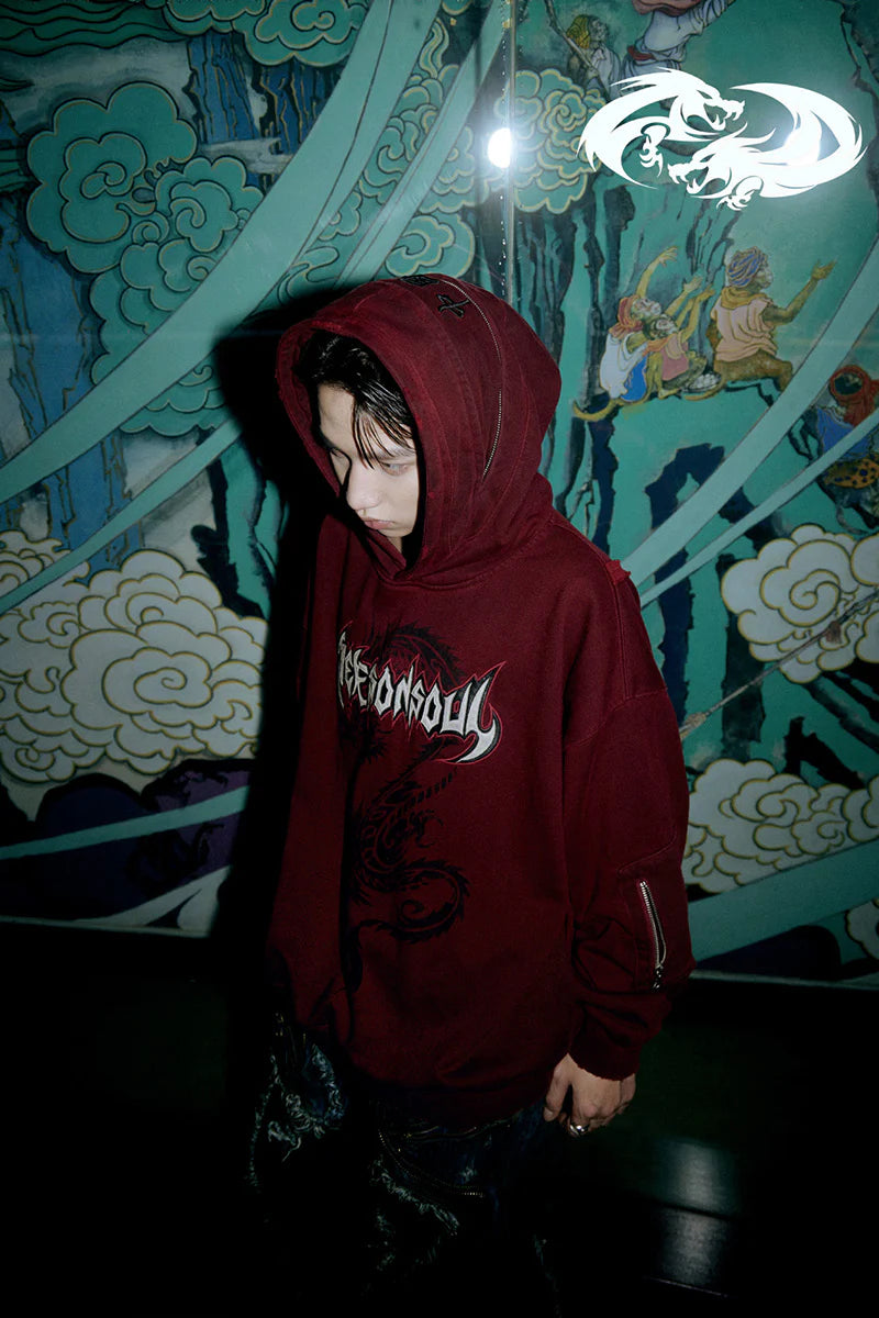 Dragon Graphic Design Print Hoodie