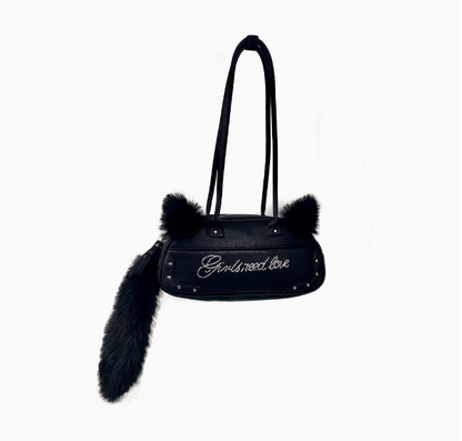 Black cat design tote-bag