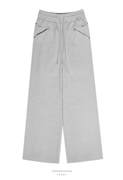 Deconstructed wide sweat pants