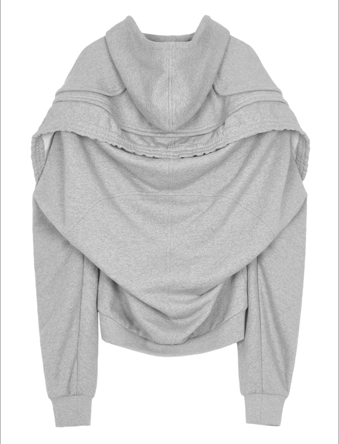 Deconstructed hooded sweat jacket