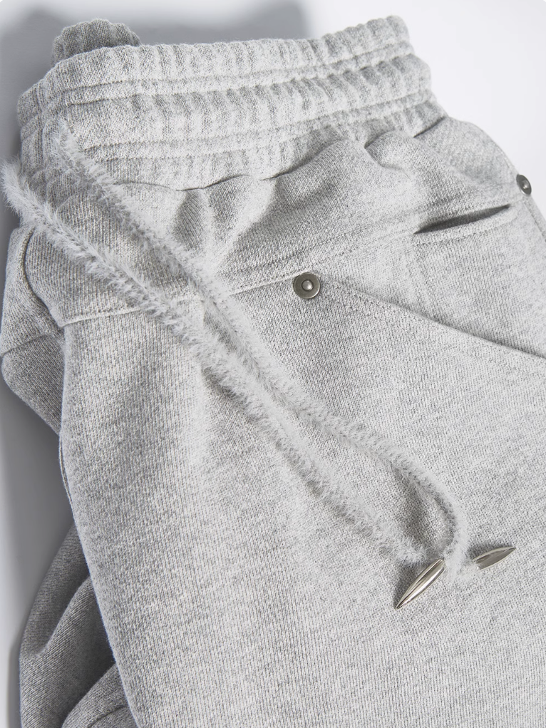 Deconstructed wide sweat pants