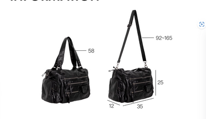 Original punk design multi zip biker bag