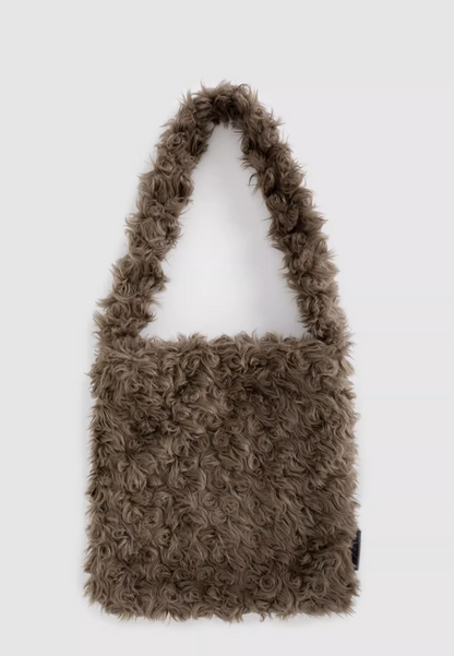 curly fur bag