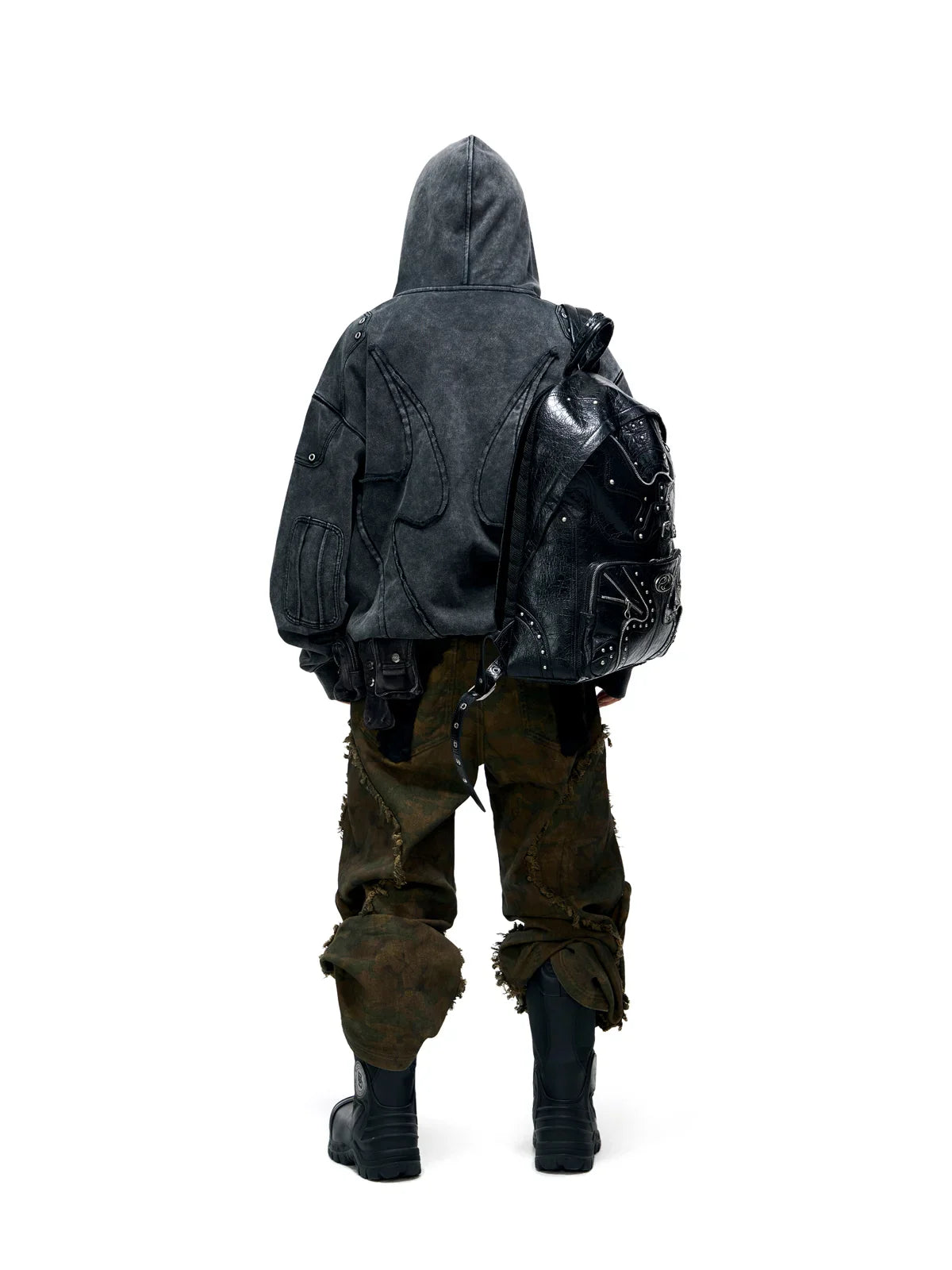 Camo Patchwork Bootcut Jeans