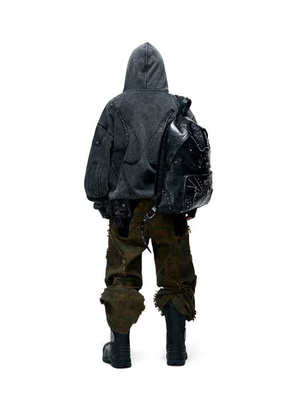Camo Patchwork Bootcut Jeans