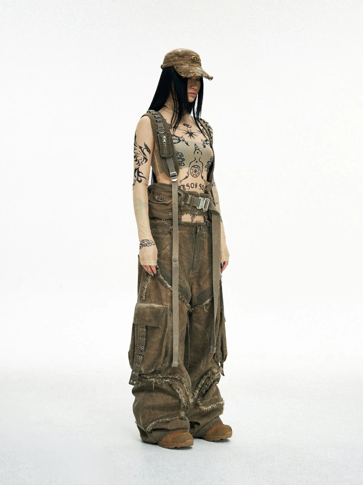 Detachable Tactical Distressed Cargo Pants