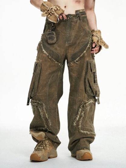Detachable Tactical Distressed Cargo Pants