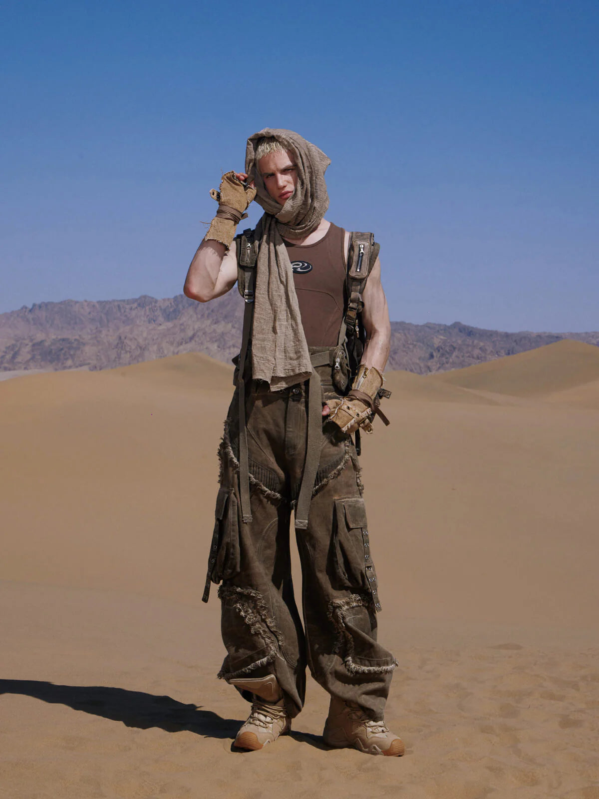 Detachable Tactical Distressed Cargo Pants