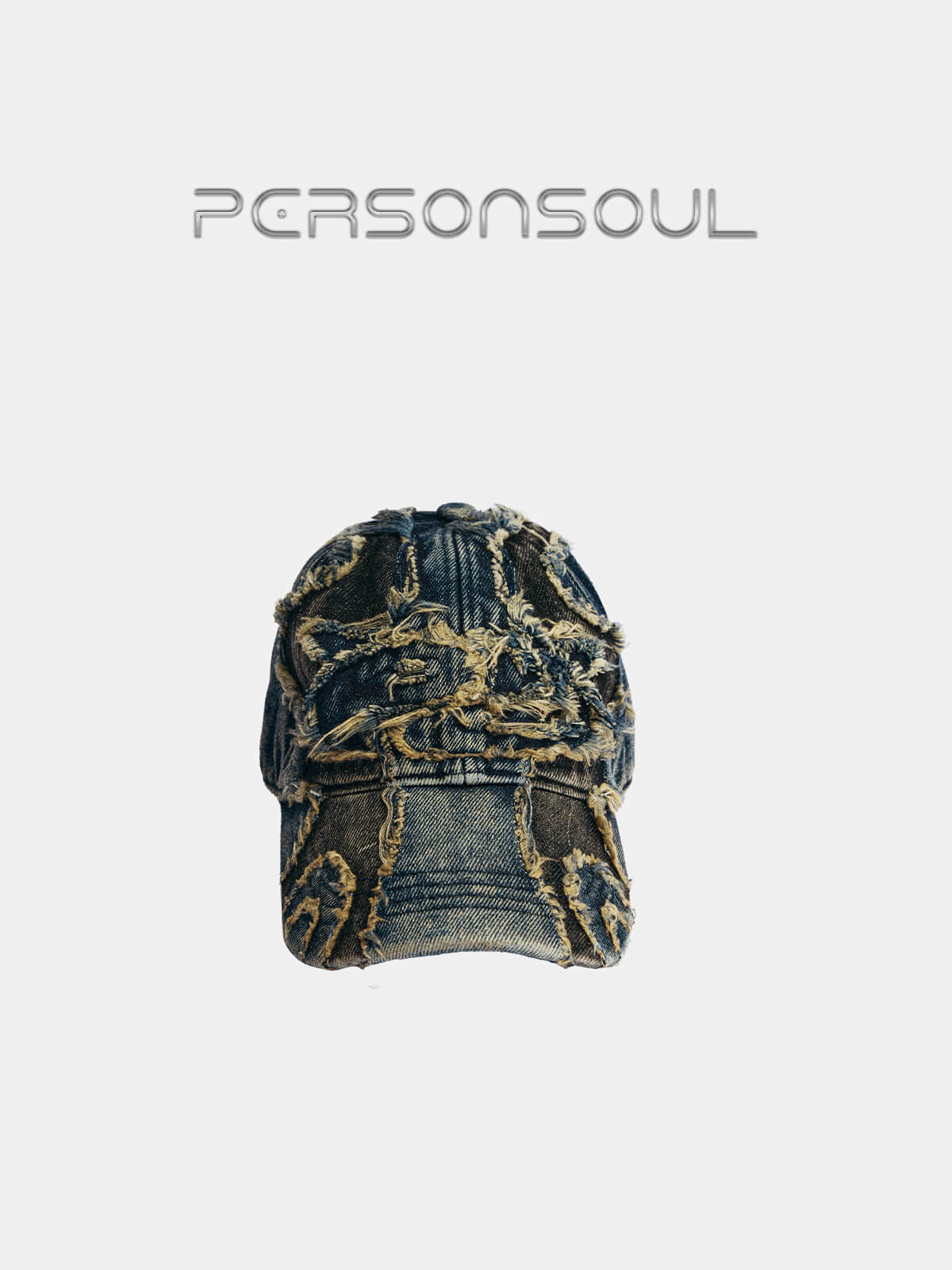 Distressed Denim Baseball Cap