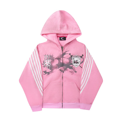 ROYAL KNIGHT CLUB WAXED TRACKSUIT HOODIE PINK