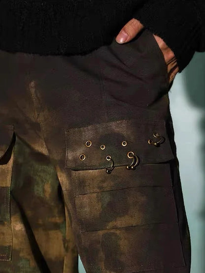 Camouflage Dirty Cargo Pants