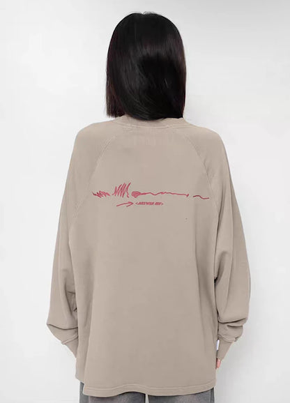 Middle gradation wash flame long sleeve T-shirt