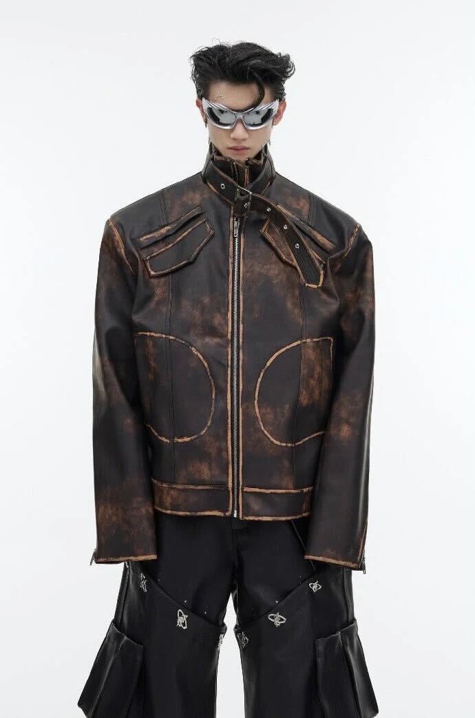 PU Leather Moto Jacket