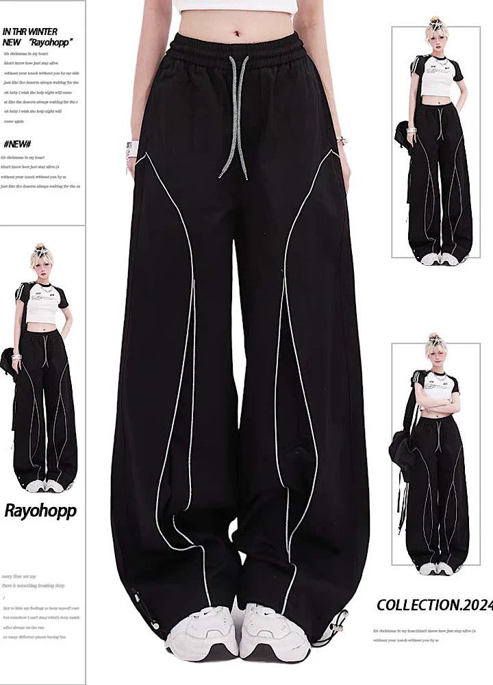 Overall sharp line design simple balloon pants RH0091