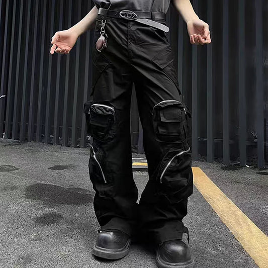 Multi-pocket design street style cargo pants