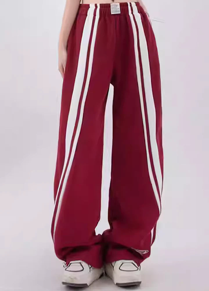 White line center sense sporty pants RH0050