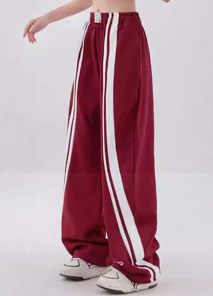 White line center sense sporty pants RH0050