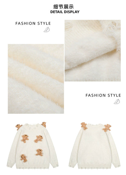 Teddy Bear design knit sweater