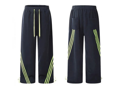 3 Stripe wide silhouette casual pants