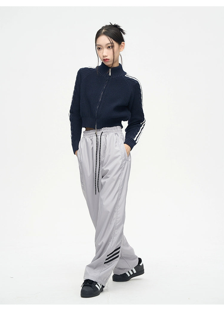 Ankle 3-stripe casual pants