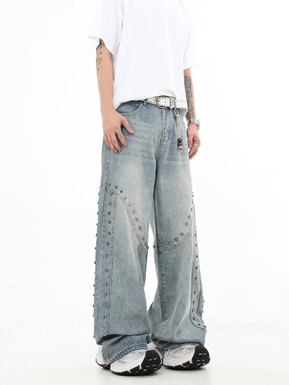 Studs Line Denim Pants