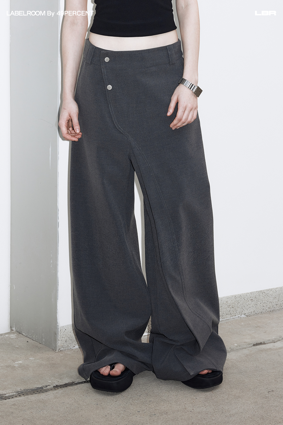 Original design fake split pants