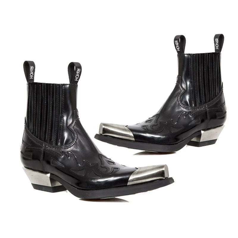 Metal toe chealsea boots