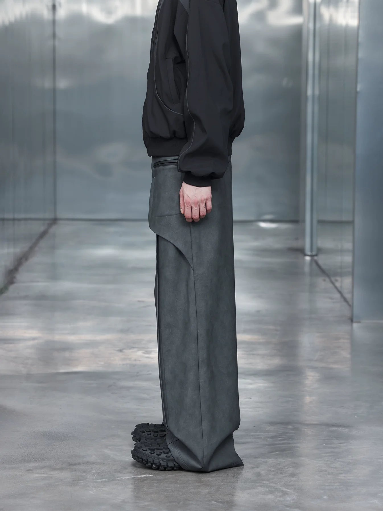 Zip Pocket Wide Pants