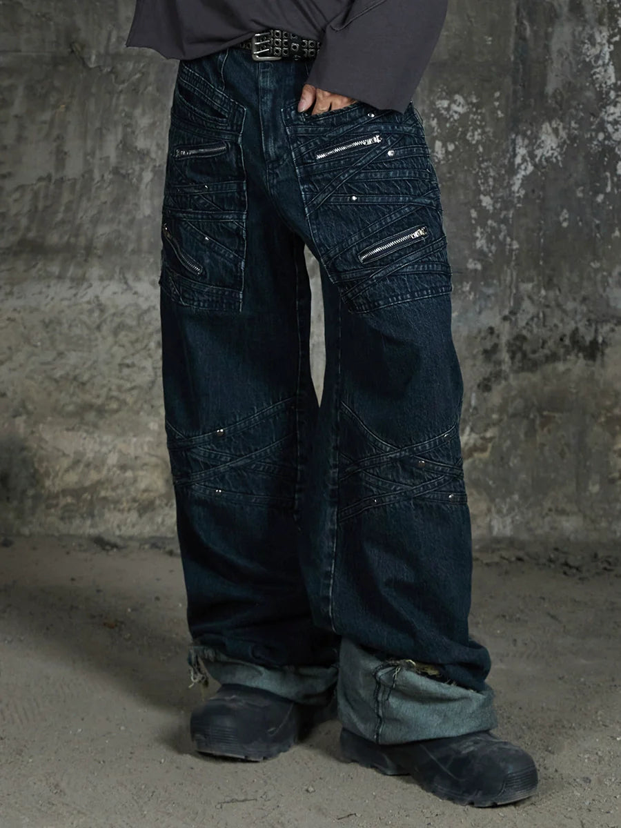 Bandage Denim Pants