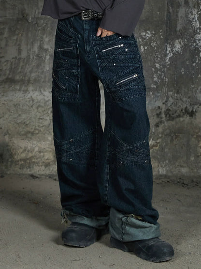 Bandage Denim Pants