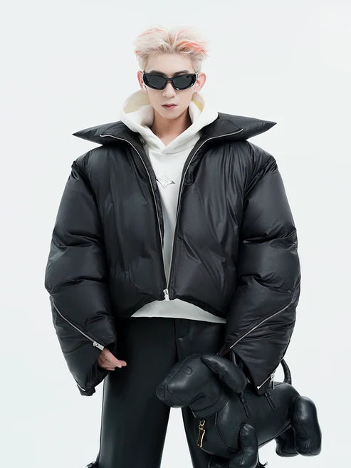 Zipper Short Down Jacket