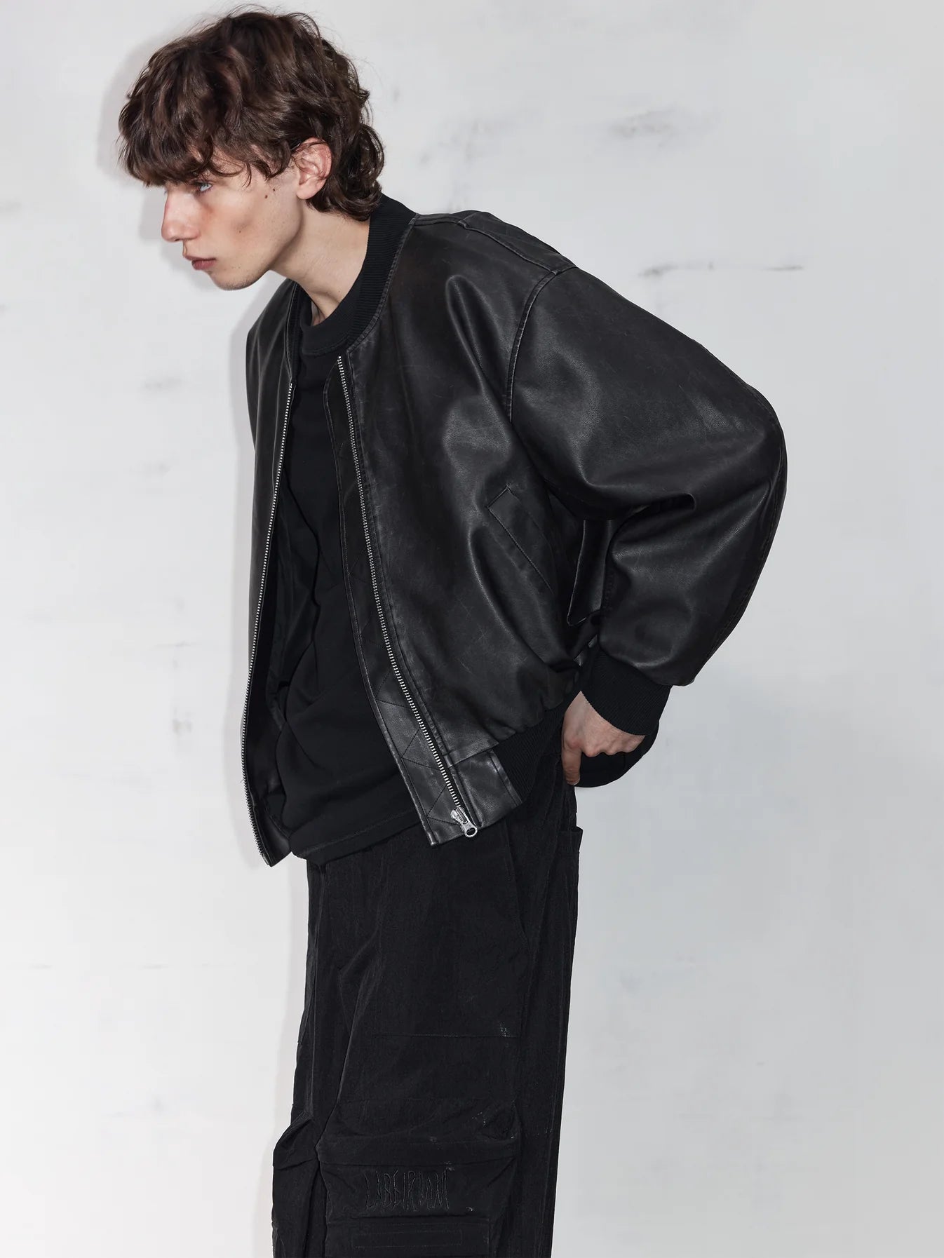 Aging Leather Blouson