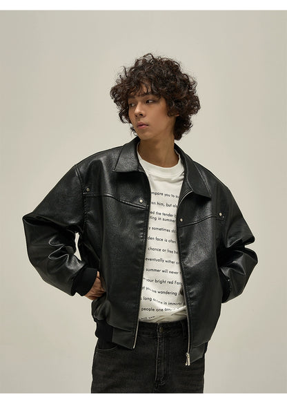 Vintage-like leather jacket series