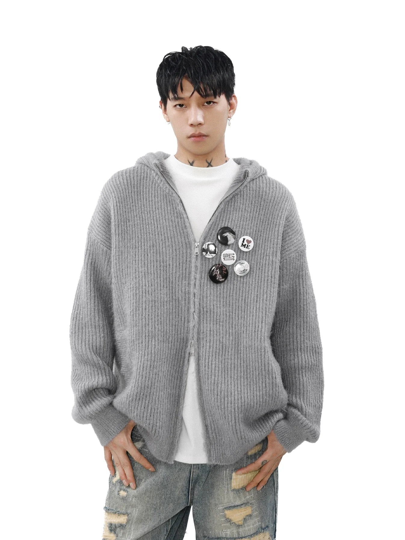 Badge Knit Hoodie