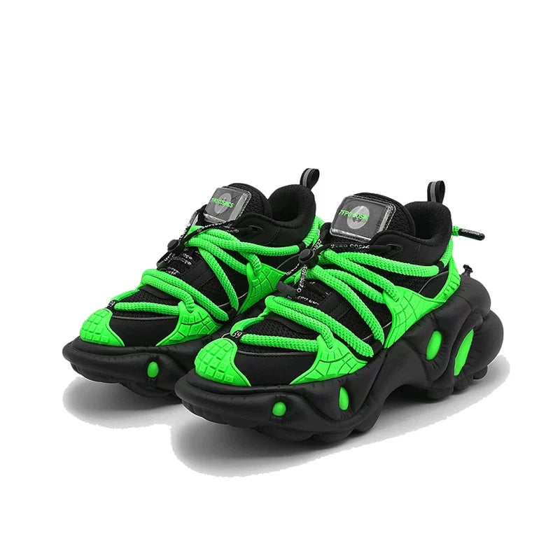 Tied design active dad sneaker green