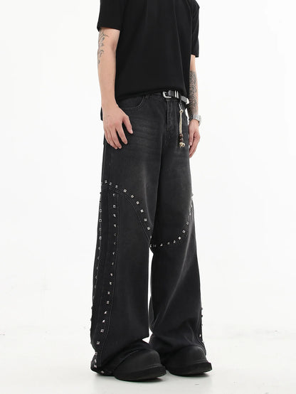 Studs Line Denim Pants