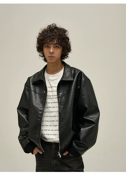 Vintage-like leather jacket series