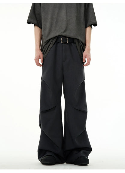 Twisted design loose fit pants