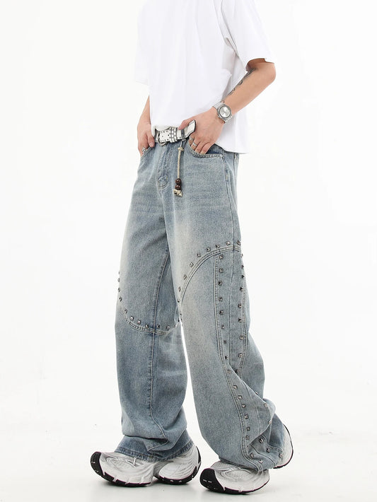 Studs Line Denim Pants