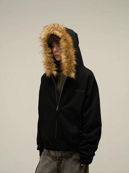 Fur Zip Hoodie