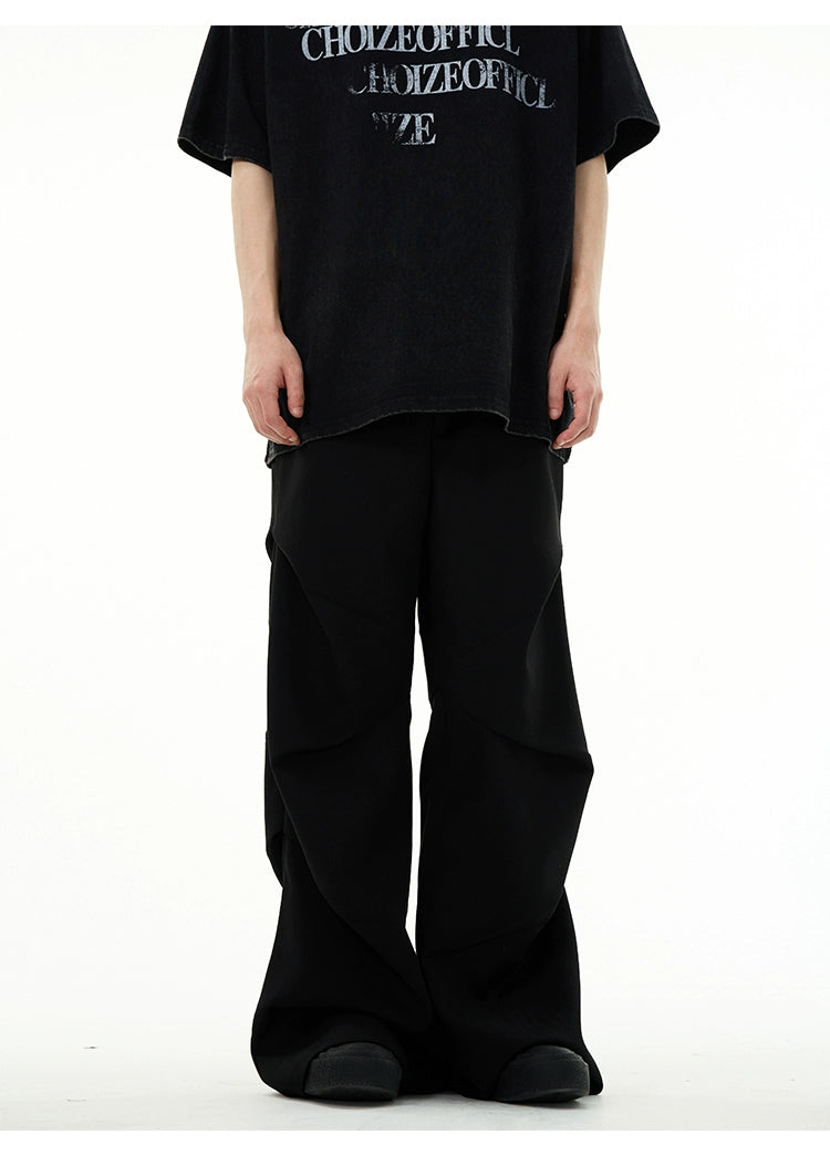 Twisted design loose fit pants