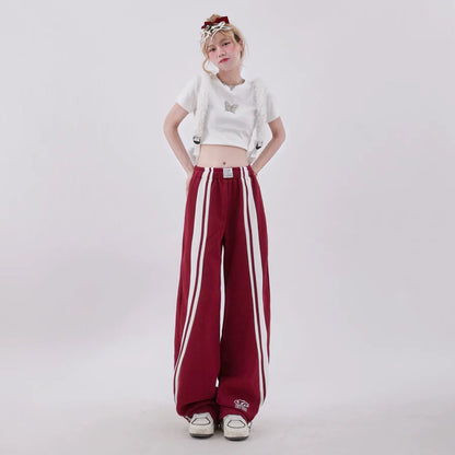 White line center sense sporty pants RH0050