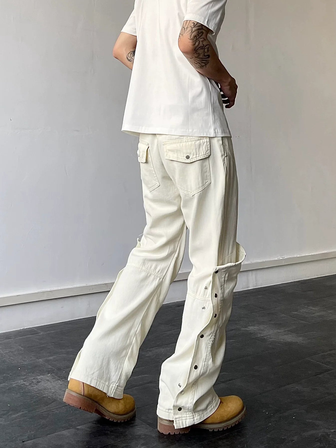 Low Button Work Pants