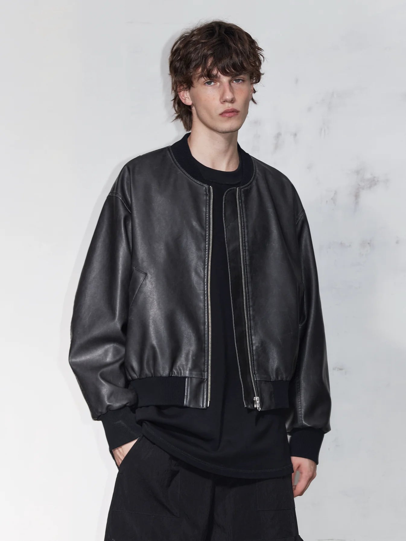 Aging Leather Blouson