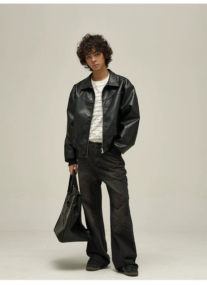 Vintage-like leather jacket series