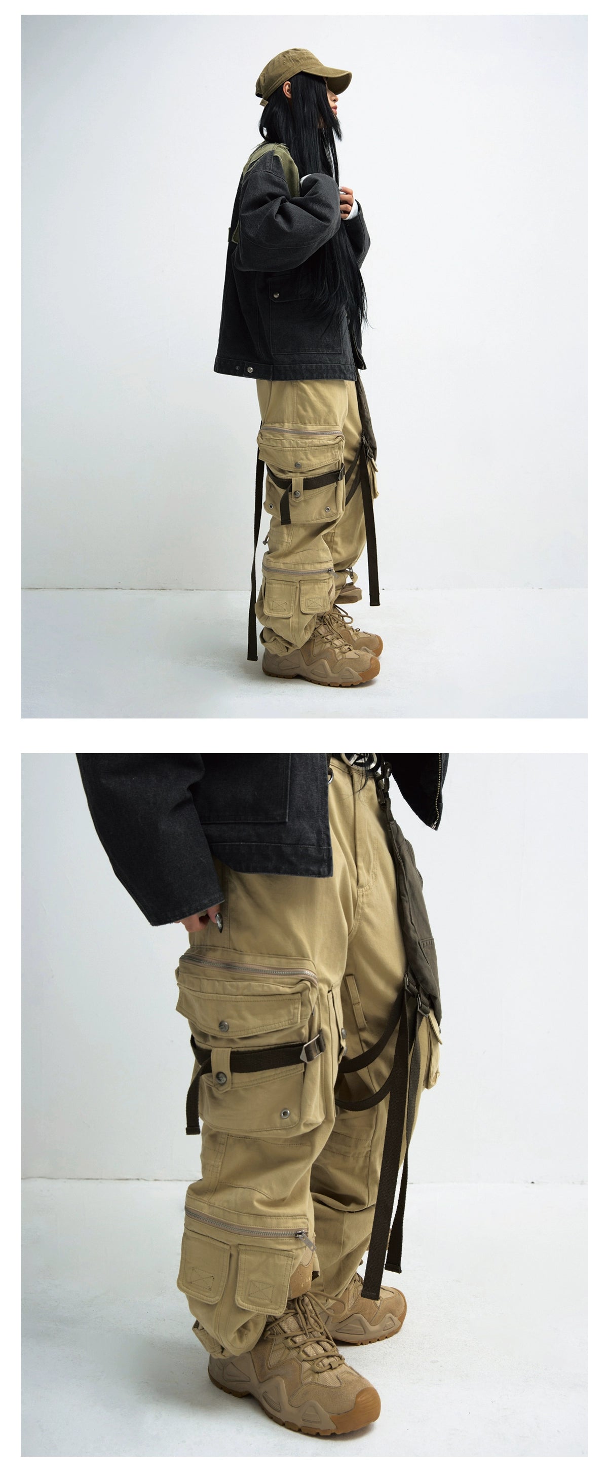 Heavy Waight Bag-Patched Cargo Denim