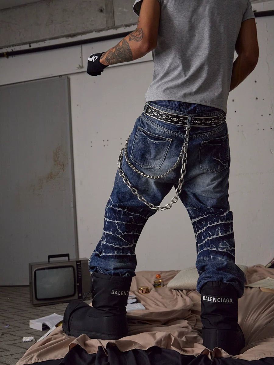 Lightning Ripple Denim Pants