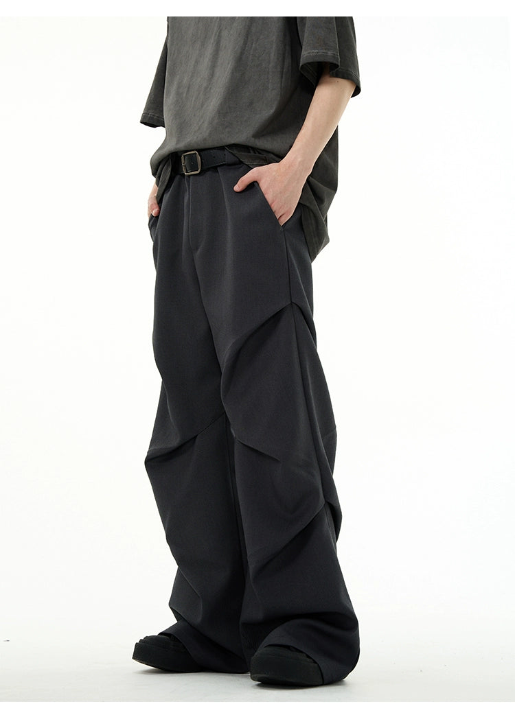 Twisted design loose fit pants