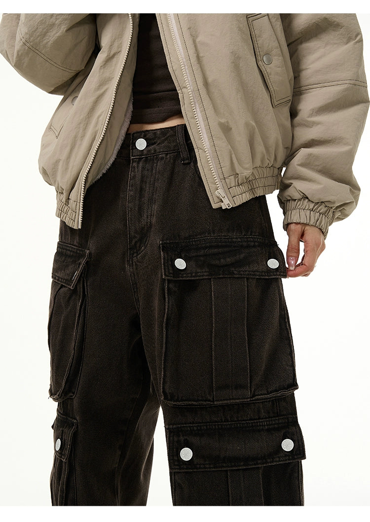 Multi pocket cargo denim