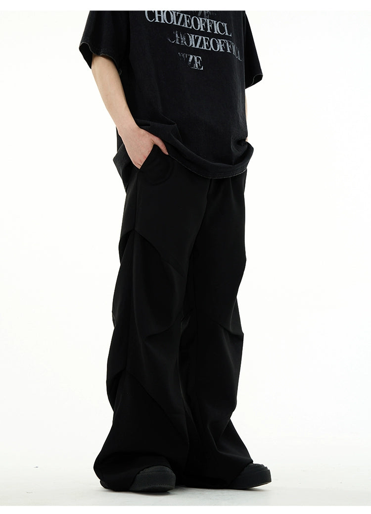 Twisted design loose fit pants